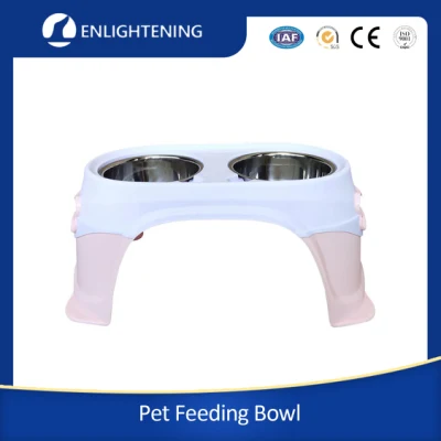 Double bol pour animaux de compagnie nourriture pour chien distributeur d'eau en acier inoxydable pour animaux de compagnie mangeoire à vaisselle chat chiot fournitures d'alimentation