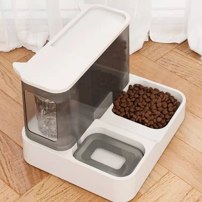 Mangeoire automatique pour chat grande capacité eau 2 à 1 bouche non mouillée bol d'eau pour chien fournitures pour animaux de compagnie