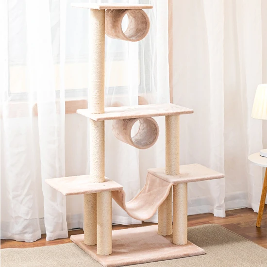 BS CT208 arbre à chat en bois chat jouant jouet chat maison Condo pour jouer chat cadre d'escalade avec haute qualité