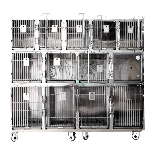 Chine Meilleure vente Cage Chat Chien Vétérinaire En Acier Inoxydable Vet Cages Usine D'approvisionnement